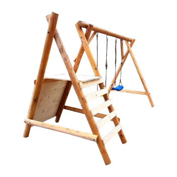 DREWNIANY PLAC ZABAW DO OGRODU PICCOLO 2X HUŚTAWKA DREWNO SUROWE PRODUCENT!